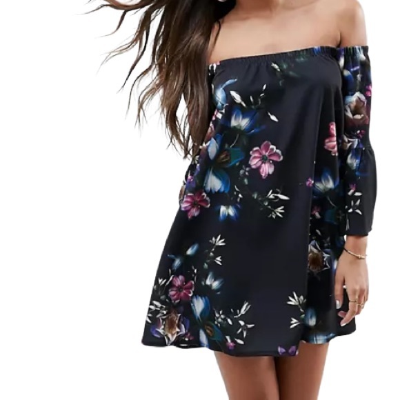 Off Shoulder Bell Sleeves Frilled Waist Swing Maxi Dress